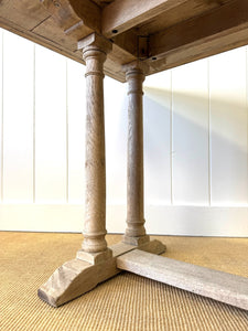 Antique English Bleached Country Oak 5ft Console Table or Server