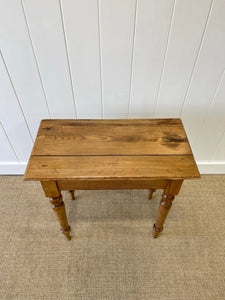 Antique English Country Pine Side Table c1890