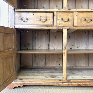 An Georgian English Linen Press Cupboard c1800