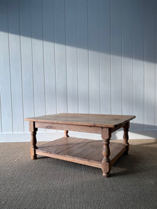A Vintage English Country Pine Coffee Table