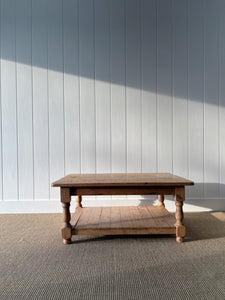 A Vintage English Country Pine Coffee Table