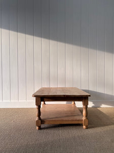 A Vintage English Country Pine Coffee Table