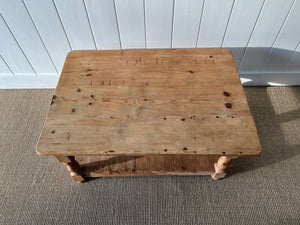 A Vintage English Country Pine Coffee Table