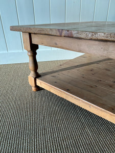 A Vintage English Country Pine Coffee Table