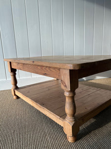 A Vintage English Country Pine Coffee Table