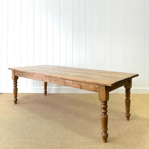 A Lovely Vintage 8 ft Pine Farmhouse Table