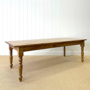 A Lovely Vintage 8 ft Pine Farmhouse Table