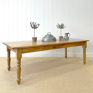 A Lovely Vintage 8 ft Pine Farmhouse Table