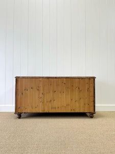 A Large English Pine Country 7 Drawer Buffet or Sideboard c1860