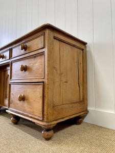 A Large English Pine Country 7 Drawer Buffet or Sideboard c1860