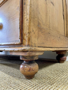 A Large English Pine Country 7 Drawer Buffet or Sideboard c1860