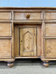 A Large English Pine Country 7 Drawer Buffet or Sideboard c1860