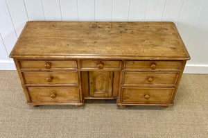 A Large English Pine Country 7 Drawer Buffet or Sideboard c1860