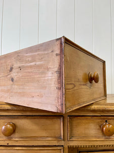 A Large English Pine Country 7 Drawer Buffet or Sideboard c1860