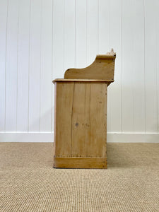 An English Country Low Pine Galleried Console or Small Sideboard c1890