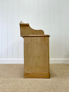 An English Country Low Pine Galleried Console or Small Sideboard c1890