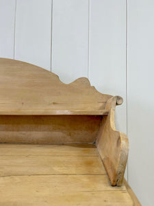 An English Country Low Pine Galleried Console or Small Sideboard c1890