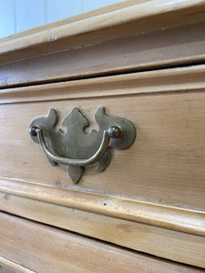 An English Country Low Pine Galleried Console or Small Sideboard c1890