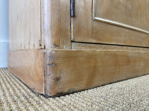 An English Country Low Pine Galleried Console or Small Sideboard c1890