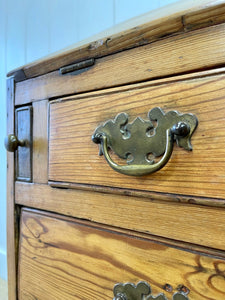 A Mid 19th Century English Pine Drop Front Desk