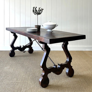 A Vintage Spanish Oak 7ft Dining Table