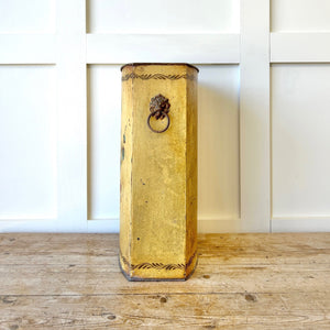 A 1920s French Tole Waste Hand Painted Umbrella Basket