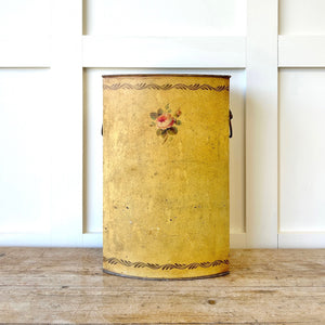 A 1920s French Tole Waste Hand Painted Umbrella Basket
