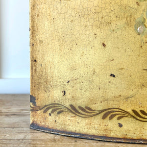 A 1920s French Tole Waste Hand Painted Umbrella Basket