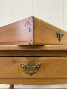 An Antique English Country Pine Console or Work Table c1830
