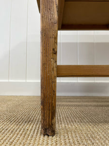 An Antique English Country Pine Console or Work Table c1830