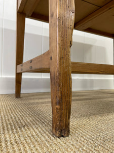 An Antique English Country Pine Console or Work Table c1830