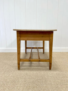 An Antique English Country Pine Console or Work Table c1830