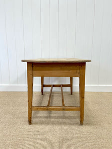 An Antique English Country Pine Console or Work Table c1830