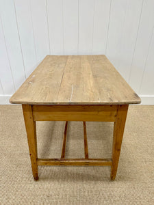 An Antique English Country Pine Console or Work Table c1830