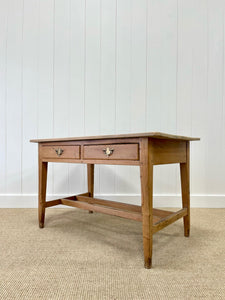 An Antique English Country Pine Console or Work Table c1830
