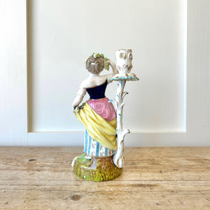 Set of 4 Porcelain Derby Royal Crown Figurine Candlestick Holders for Easter!