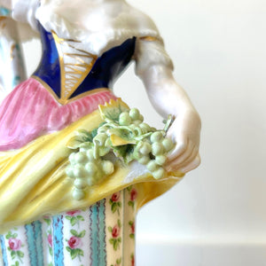 Set of 4 Porcelain Derby Royal Crown Figurine Candlestick Holders for Easter!