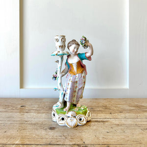 Set of 4 Porcelain Derby Royal Crown Figurine Candlestick Holders for Easter!