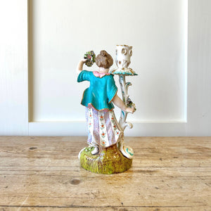 Set of 4 Porcelain Derby Royal Crown Figurine Candlestick Holders for Easter!