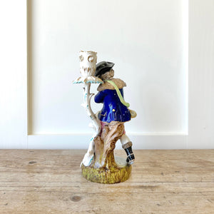 Set of 4 Porcelain Derby Royal Crown Figurine Candlestick Holders for Easter!