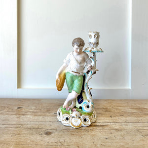 Set of 4 Porcelain Derby Royal Crown Figurine Candlestick Holders for Easter!