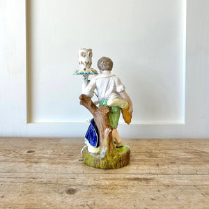 Set of 4 Porcelain Derby Royal Crown Figurine Candlestick Holders for Easter!