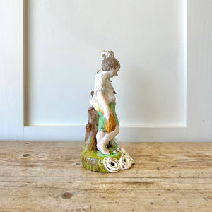 Set of 4 Porcelain Derby Royal Crown Figurine Candlestick Holders for Easter!