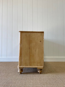 A Good English 19th c. Pine Cupboard or Sideboard with Wooden Knobs