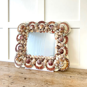 Vintage Coastal Shell Mirror