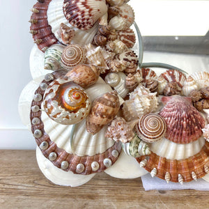 Vintage Coastal Shell Mirror