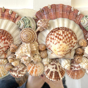 Vintage Coastal Shell Mirror