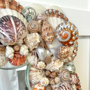 Vintage Coastal Shell Mirror