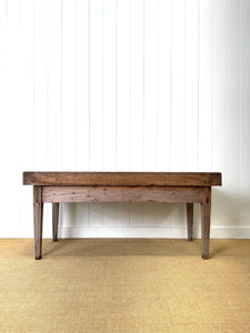 A 6.5 ft Antique Irish Pine Server or Console Table