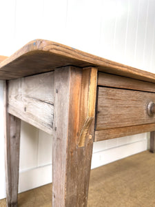 A 6.5 ft Antique Irish Pine Server or Console Table